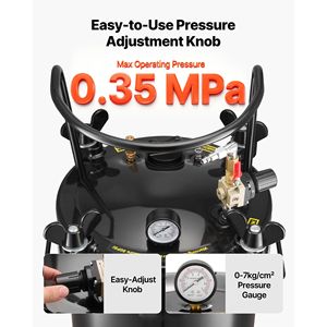 Serbatoio a Pressione in Acciaio Resistente da 20 L (5.3 Galloni) per Utensili Pneumatici, Personalizzabile con Supporto OEM, Serbatoio per Vernice a Spruzzo con Attacco Rapido - Product Image 5
