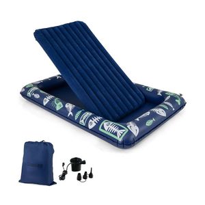 Cama Inflable de Viaje con Bomba Eléctrica para Niños Pequeños, Rieles Elevados, Accesorio para Colchón de Aire - Product Image 1