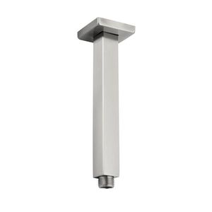 Brazo de ducha negro mate con roscas cónicas de 1/2 NPT para cabezal de ducha tipo lluvia, accesorio de grifo de baño montado en el techo - Product Image 1