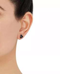 Pendientes Onyx Trillium Flower Stud en Oro 14k | Macy's - Product Image 2