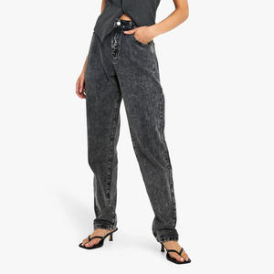 Pantalones Vaqueros de Mezclilla para Mujer, Corte Clásico y Atemporal, Cómodos, Mezcla de Algodón, Ideales para Uso Diario, Estilo Urbano Informal - Product Image 6