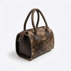 Bolso de Viaje Mini Speedy de Lujo en Cuero Genuino 100% Marrón Oscuro, Resistente, con Doble Asa para Mujer - Product Image 3