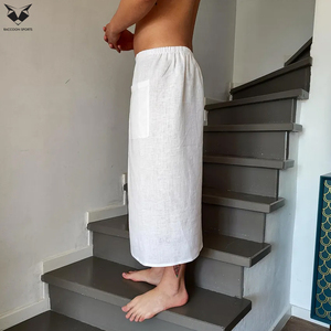Pantalón Islámico Izar para Hombre, Estilo Lungi con Bolsillo con Cremallera, Cintura Elástica, Mezcla de Algodón, Suave y Cómodo, Faja Musulmana para la Cintura - Product Image 2