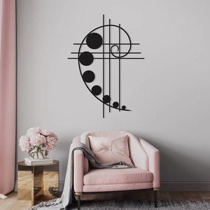 Conjunto de Adornos de Pared de Plumas de Lujo, Decoración de Arte Mural de Fibra Metálica Contemporánea para Sala de Estar, Dormitorio, Decoración del Hogar - Product Image 6