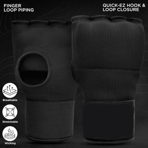 Bandages de boxe pour hommes et femmes, gants intérieurs, sangles de poignet élastiques de 100 cm, protection rembourrée pour les poings sous les mitaines - Product Image 3