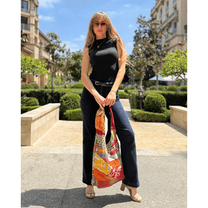 Women's Kantha <b>Patchwork</b> Hobo <b>Bag</b> - Product Image 4