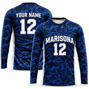 Maillot de basketball personnalisé à manches longues sublimé, léger, pour l'échauffement et l'entraînement en équipe, vêtements de sport personnalisés OEM ODM - Product Image 1