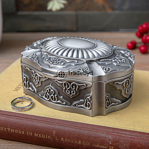 Luxury Carved Metal Organizer Box with Custom Design-Decorative Home Accent by Tradebyd - Product Image 4