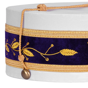 Meilleures ventes : Casquettes de régalia maçonniques personnalisées, broderie à la main de haute qualité, fils d'or, matériau Raxine durable, épingle de sûreté - Product Image 5