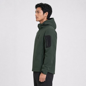 Blousons unisexes d'extérieur, fermeture éclair intégrale, décontractés, rembourrés, softshell, coupe-vent en Cordura, légers, imperméables, respirants, résistants à la pluie - Product Image 3