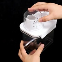 Distributeur de détergent à lessive multi-usages et récipient de stockage des aliments avec bec verseur d'eau Tasse à mesurer Boîtes de rangement et bacs