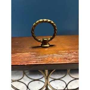 Vintage Brass <b>Wine</b> Rack Rectangle Wood Base Metal Bottle Holder Durable For Home Bar Storage - Product Image 3