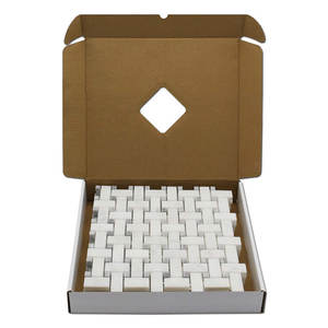 Suelo de azulejo tejido de Cesta blanca imperial con herramienta de torneado de mejora del hogar pulida gris - Product Image 6