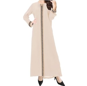 Vestidos Abaya para Mujeres Musulmanas, Elegantes y Sólidos, para Bodas y Fiestas, Vestido Kaftan Tradicional, Burka Larga, Abayas Árabes Transpirables - Product Image 3