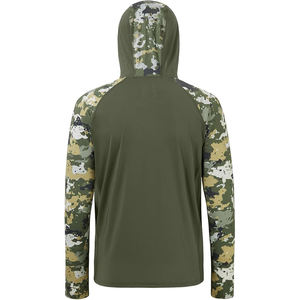 Sweat à capuche camouflage pour homme en mélange coton-polyester, motif Scrubland, avec cordon de serrage à la capuche et poches latérales, idéal pour l'extérieur - Product Image 2