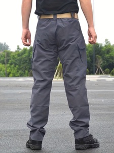 Pantalones Cargo Harem para Hombre, Cintura Media, Casuales, Elásticos, Resistentes al Viento, Impermeables, Transpirables, con Bolsillos de Lona, para Primavera - Product Image 4