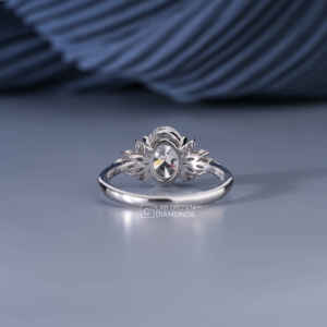 แหวนเพชรทรงมาร์คีส์และทรงรีจากเพชรเพาะเลี้ยง 14KT ทองคำขาว ประดับเพชร 11 เม็ด คุณภาพ EF หรูหรา สำหรับผู้หญิง เหมาะสำหรับวันครบรอบแต่งงาน - Product Image 6