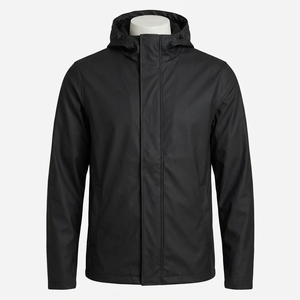 Impermeable con Capucha para Hombre, de Invierno, Sólido, Reforzado con Goma, con Cierre Frontal, Talla 6XL, OEM, ODM, Venta al Por Mayor, Logotipo Personalizado de Fábrica - Product Image 2
