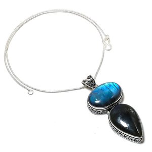 จี้หินลาบราดอไรต์ทำมือ: เครื่องประดับทำมือ - Product Image 2