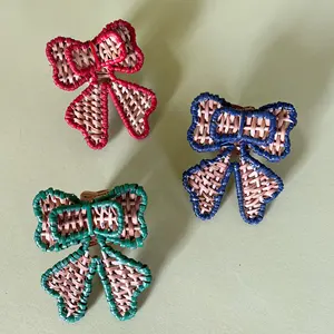 Juego de 4 Anillos para Servilletas de Ratán con Borde Verde, Anillo para Toallas, Anillo para Servilletas Tejidas, Hebilla para Servilletas Tejidas, Más Vendido - Product Image 6