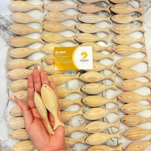 High Quality Wooden Fish Decor Vietnam Handmade Natural Wood Fish Sculpture Bulk Export Supplier - Product Image 6