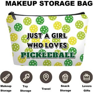 Set di Borse da Viaggio Personalizzate per Amanti del Pickleball, Organizer per Cosmetici con Specchio per Donne e Ragazze - Product Image 2