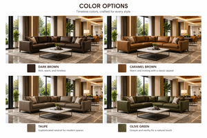 Juego de Sofás de Cuero Genuino Moderno, Sofá de Cuero de Lujo, Muebles para Sala de Estar, Hogar, Oficina, Villa y Espacios Comerciales - Product Image 4
