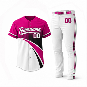 Vêtements de softball respirants à séchage rapide, jersey boutonné pour garçons, unisexe, chemises noires pour hommes - Product Image 2