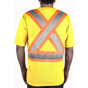 T-shirt de sécurité à bandes réfléchissantes en polyester de qualité supérieure, coupe confortable, haute visibilité, fourni par l'usine - Product Image 4