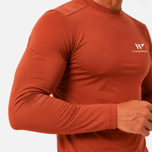 Vente en gros d'usine - T-shirt de sport à manches longues pour homme, compression, polyester et élasthanne de qualité supérieure, séchage rapide - Product Image 3