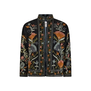 Custom Velvet Suzani <b>Jacket</b> Supplier Vintage Embroidery Ethnic Coats Bulk <b>Jackets</b> Traditional Uzbek Embroidered - Product Image 1