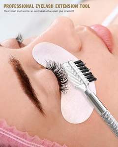 Separador de Pestañas de Punta Fina con Peine para Lifting, Tinte y Permanente, Mango Antideslizante de Acero Inoxidable - Product Image 2