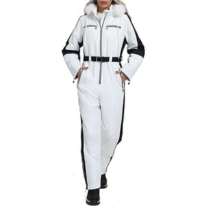 Traje de Esquí para Mujer, Impermeable, Abrigo de Invierno con Cuello de Piel Desmontable, Mono para Snowboard, Resistente al Viento, para Actividades al Aire Libre en la Nieve - Product Image 1
