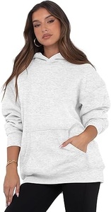 Sudadera con Capucha Negra Extra Grande Unisex, Sudadera Informal de Forro Polar, Diseño de Color Sólido con Bolsillos, Prenda Otoñal Ecológica con Forro de 300g - Product Image 4