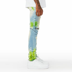 Pantalones Vaqueros de Mezclilla para Hombre, Estilo Único, Corte Ajustado, Cómodos, Elegantes, Elásticos y Personalizables - Product Image 3