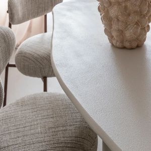 Table à manger Vandana Solace Altis en bois effet béton blanc - Product Image 5