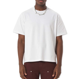 T-shirt pour homme de haute qualité, séchage rapide, respirant, coupe ample, décontracté, surdimensionné, 100% coton, motif uni, personnalisable, jersey 220g - Product Image 1