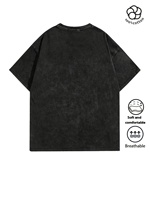 Camiseta de Hombre Estilo Streetwear en Color Liso con Lavado Ácido, Producto de Alta Demanda