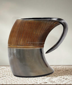 Tasse en corne étanche de luxe faite à la main personnalisable Viking Tankard en corne de buffle polie Home & Art Decor & Gifts - Product Image 2