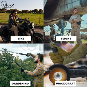 Guantes de vuelo Nomex duraderos de ONYX INDUSTRY al por mayor, resistentes al fuego y al calor, de cuero de cabra, tácticos, de aviación, de seguridad, para tripulación. - Product Image 6