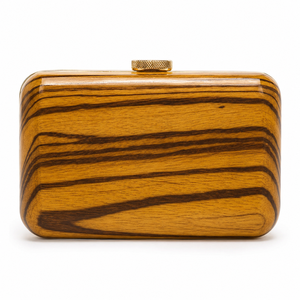 Bolso de mano de madera natural pulida para bodas, fiestas y eventos festivos, personalizado, estilo bohemio, de lujo, a la moda. - Product Image 1