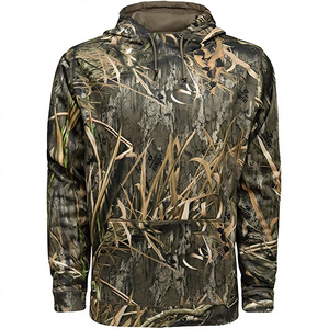 <b>Men</b> Embroidered Camo Hunting Hoodie Long Sleeve Pullover Hooded Sweatshirt Outdoor Tactical Winter Oversized OEM Apparel - Product Image 6