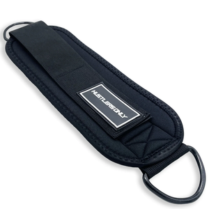 Tobilleras de neopreno acolchadas para levantamiento de pesas, correas ajustables con anillas en D para cable, accesorio para gimnasio y entrenamiento físico. - Product Image 5