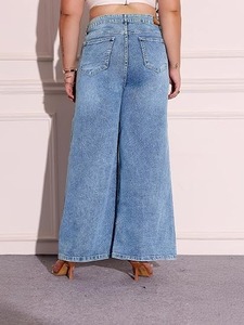 Jeans pour femmes en denim délavé style Heritage, coupe vintage, coupe droite vintage, coupe ample vintage, coupe baggy vintage - Product Image 5