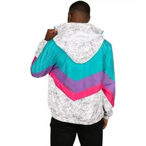 Custom Reversible Eco-Friendly Nylon Tracksuit <b>Wind</b> <b>Breaker</b> 2-in-1 Zip-Up Hoodie & Shorts Set for Men - Product Image 3