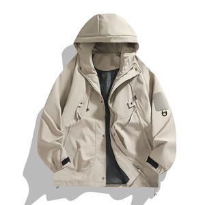 LAYENNE Giacca Outdoor Impermeabile alla Moda con Cappuccio Staccabile, Giacca a Vento per <span class=keywords><strong>Uomo</strong></span> e <span class=keywords><strong>Donna</strong></span> - Product Image 2