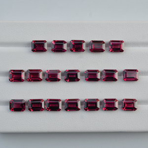 Garnet Umbalita Natural de 3x5mm-10x12mm, Corte Octogonal Facetado, Gema Suelta, Garnet Magenta de Malawi, Piedra Hecha a Mano para Joyería de Plata - Product Image 1