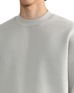 เสื้อสเวตเชิ้ตคอกลมบุขนแกะสำหรับผู้ชาย ทรงหลวม แขนยาว แบบเรียบ สำหรับปักและสกรีน - Product Image 6