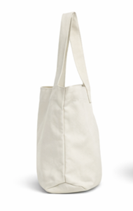 Sac fourre-tout en toile de coton écologique personnalisé, impression personnalisée, logo vierge, motif de dessin animé, fermeture à glissière, longue poignée COTTON FIELD - Product Image 3