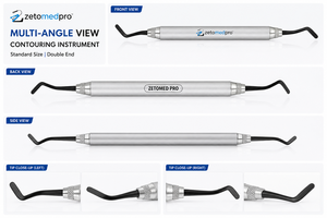 เครื่องมือเสริมความงาม Zetomed Pro สำหรับการปรับรูปหน้า แบบสองด้าน ทำจากสแตนเลสสตีล สำหรับงานทันตกรรม - Product Image 5
